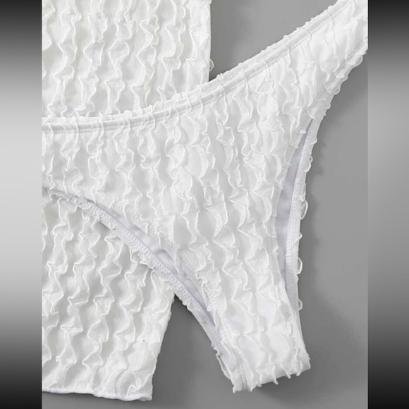 White Ruffle Bikini Set - Picture 5 of 7